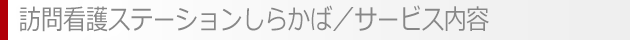 訪問看護ステーションしらかば／サービス内容